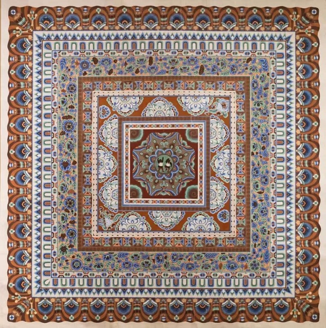 (段文杰临摹作品 莫高窟盛唐第126窟莲花童子藻井).jpg