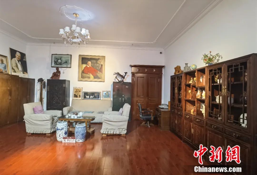 甘肃省山丹艾黎纪念馆内陈设的艾黎北京故居原貌。中新社发 杨艳敏 摄