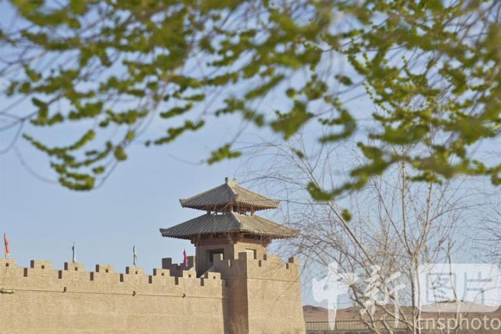 2024年4月5日，甘肃敦煌阳关景区春意盎然。中新社发 王斌银 摄