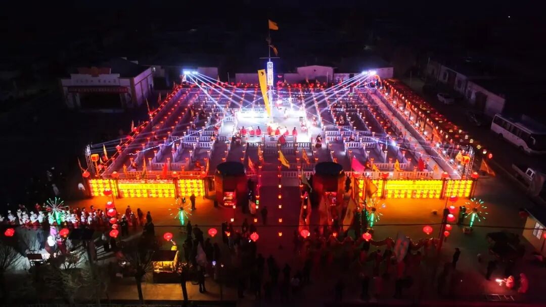 高台“九曲黄河灯阵”起灯迎春